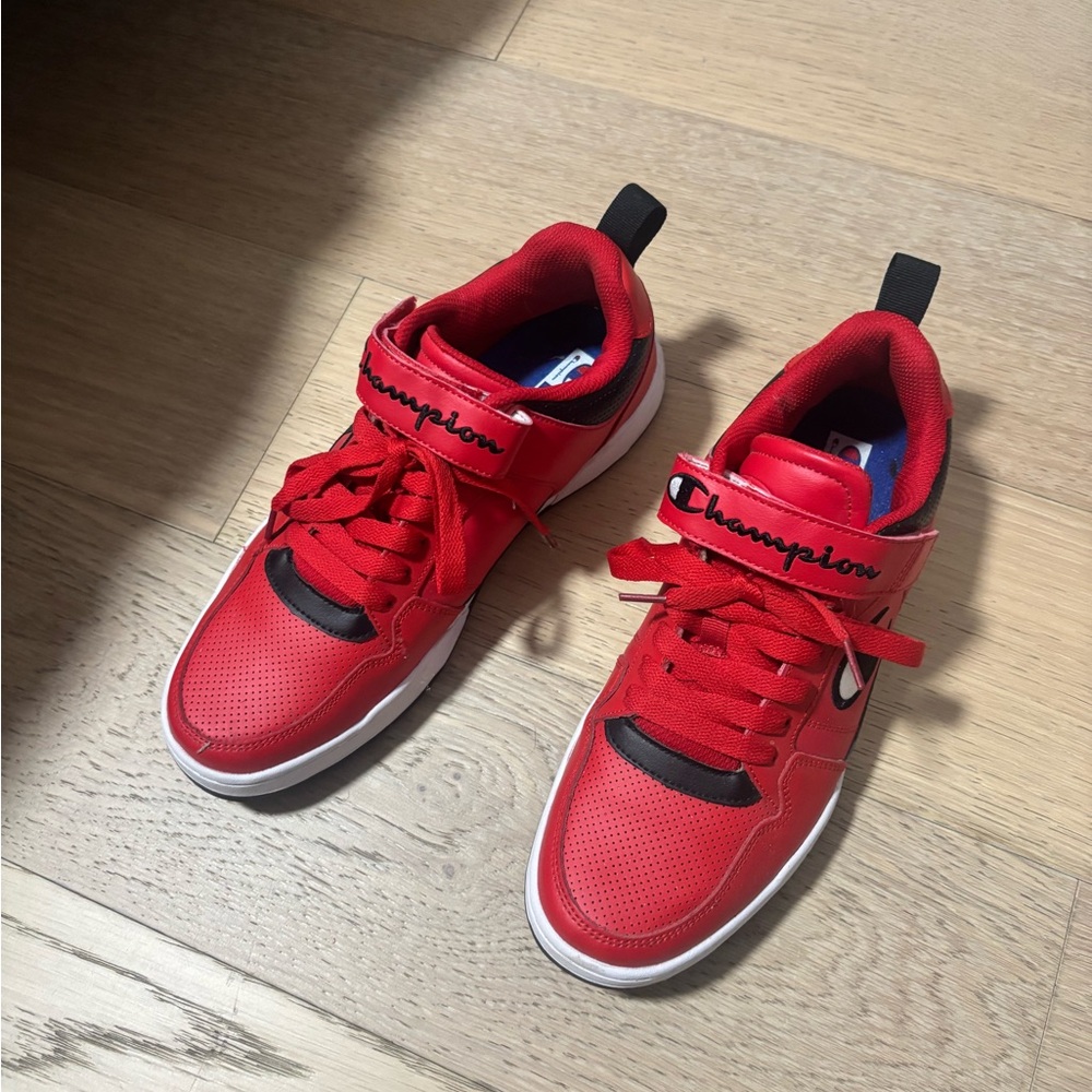 Men’s Champion Red and Black Athletic Shoes